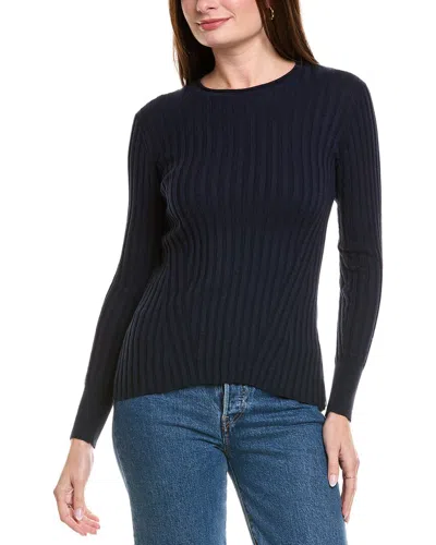 Hannah Rose Shrunken Crewneck Cashmere-blend Sweater In Black