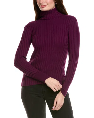Hannah Rose Rib Turtleneck Cashmere-blend Sweater In Animal Print