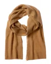 Hannah Rose Ribbed Cashmere Scarf In Brown