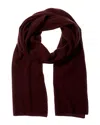Hannah Rose Ribbed Cashmere Scarf In Red