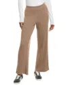 Hannah Rose Ribbed Wide Leg Cashmere-blend Pant In Brown