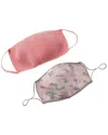 Hannah Rose Set Of 2 Cashmere-blend Face Masks In Pink