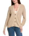 Hannah Rose Shaker Button Cashmere-blend Cardigan In Neutral
