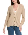 Hannah Rose Shaker Button Cashmere-blend Cardigan In Neutral