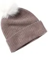 Hannah Rose Shaker Cashmere Hat In Brown