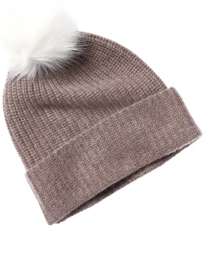Hannah Rose Shaker Cashmere Hat In Grey