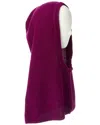 Hannah Rose Shaker Overlap Cashmere Balaclava In Burgundy