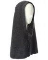 Hannah Rose Shaker Overlap Cashmere Balaclava In Gray