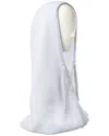 Hannah Rose Shaker Stitch Cashmere Balaclava In White