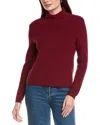 Hannah Rose Shaker Turtleneck Cashmere-blend Sweater In Brown
