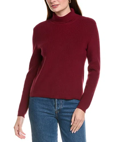 Hannah Rose Shaker Turtleneck Cashmere-blend Sweater In Brown
