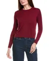 Hannah Rose Shrunken Crewneck Cashmere-blend Sweater In Red