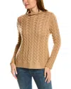 HANNAH ROSE HANNAH ROSE SIMONE CABLE FUNNEL NECK WOOL & CASHMERE-BLEND SWEATER