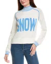Hannah Rose Snow Reverse Jersey Cashmere-blend Pullover In White