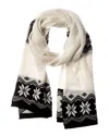 Hannah Rose Snowflake Fair Isle Cashmere Scarf
