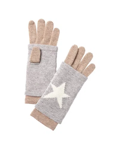 HANNAH ROSE STAR INTARSIA WOOL & CASHMERE-BLEND 3-IN-1 GLOVES