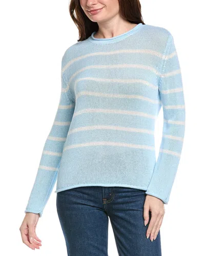 Hannah Rose Striped Cashmere-blend Sweater In Multi