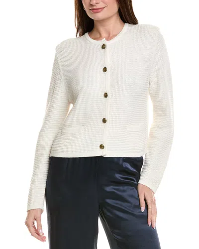 Hannah Rose Textured Crop Cashmere-blend Jacket In Neutral