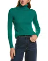 Hannah Rose Turtleneck Cashmere-blend Sweater In Green