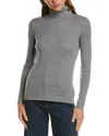 Hannah Rose Turtleneck Cashmere-blend Sweater In Grey