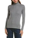Hannah Rose Turtleneck Cashmere-blend Sweater In Grey
