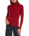 Hannah Rose Turtleneck Cashmere-blend Sweater In Red