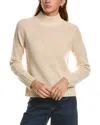 Hannah Rose Turtleneck Wool & Cashmere-blend Sweater In Beige