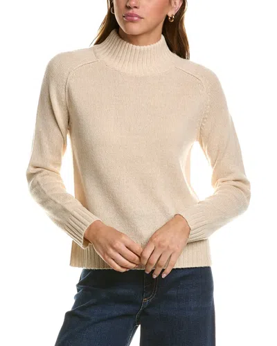 Hannah Rose Turtleneck Wool & Cashmere-blend Sweater In Beige