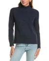Hannah Rose Turtleneck Wool & Cashmere-blend Sweater In Blue
