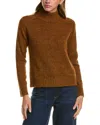 Hannah Rose Turtleneck Wool & Cashmere-blend Sweater In Brown