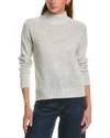 Hannah Rose Turtleneck Wool & Cashmere-blend Sweater In Grey