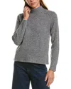 Hannah Rose Turtleneck Wool & Cashmere-blend Sweater In Grey