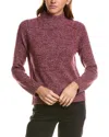 Hannah Rose Turtleneck Wool & Cashmere-blend Sweater In Purple