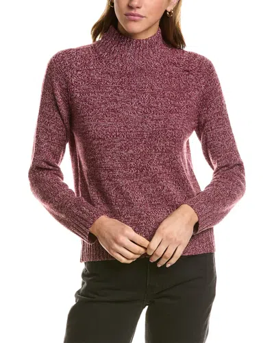 Hannah Rose Turtleneck Wool & Cashmere-blend Sweater In Purple