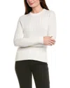 Hannah Rose Vertical Cable Cashmere-blend Pullover In Neutral
