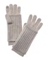 Hannah Rose Waffle Stitch 3-in-1 Cashmere Gloves In Neutral