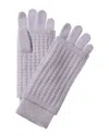 Hannah Rose Waffle Stitch 3-in-1 Cashmere Tech Gloves In Blue