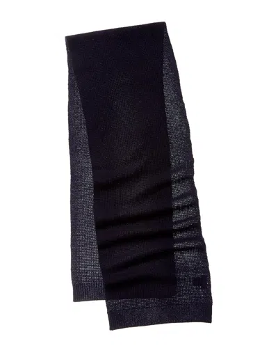 Hannah Rose Waffle Stitch Cashmere Scarf In Blue