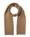 Hannah Rose Waffle Stitch Cashmere Scarf In Brown
