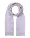 Hannah Rose Waffle Stitch Cashmere Scarf In Grey
