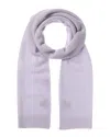 Hannah Rose Waffle Stitch Cashmere Scarf In Grey