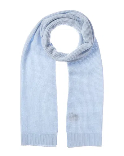 Hannah Rose Waffle Stitch Cashmere Scarf In Purple