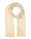 Hannah Rose Waffle Stitch Cashmere Scarf In White