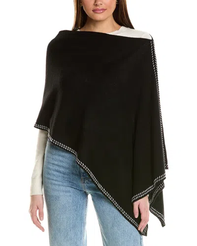 Hannah Rose Whip Stitch Cashmere Topper In Black