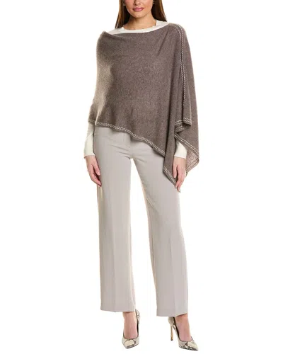 Hannah Rose Whip Stitch Cashmere Topper In Brown