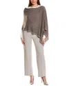 Hannah Rose Whip Stitch Cashmere Topper In Brown