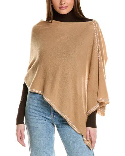 Hannah Rose Whip Stitch Cashmere Topper In Brown
