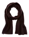Hannah Rose Wide Cable Cashmere Scarf In Brown