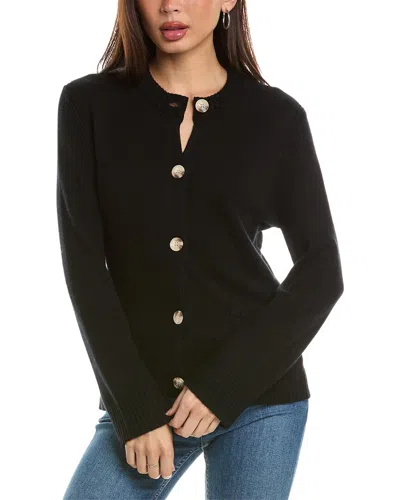 Hannah Rose Wool & Cashmere-blend Cardigan In Black