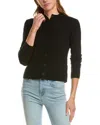 Hannah Rose Chunky Textured Button Cashmere-blend Cardigan In Black